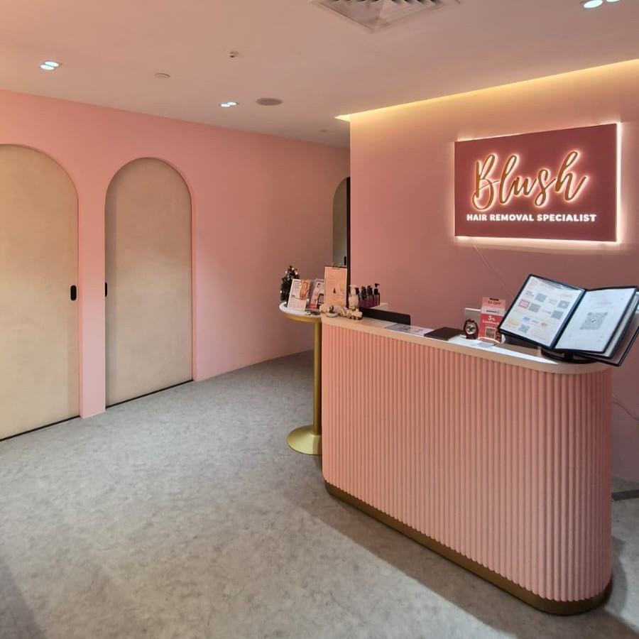 Blush hair removal specialist Singapore treatment room at Orchard outlet